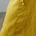 thumbnail image 4 of VEKDONE Pantalon Long en Lin pour Femmes Jaune L, 4 of 7