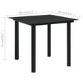thumbnail image 2 of vidaXL Patio Dining Set Black Glass and Steel Seat 3/5/7/9 Piece Multi Sizes, 2 of 12