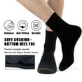thumbnail image 3 of LWFBDTK Men’s Athletic Socks, Cushion Crew Socks, 6 Pairs Black (Size 7-12), 3 of 7