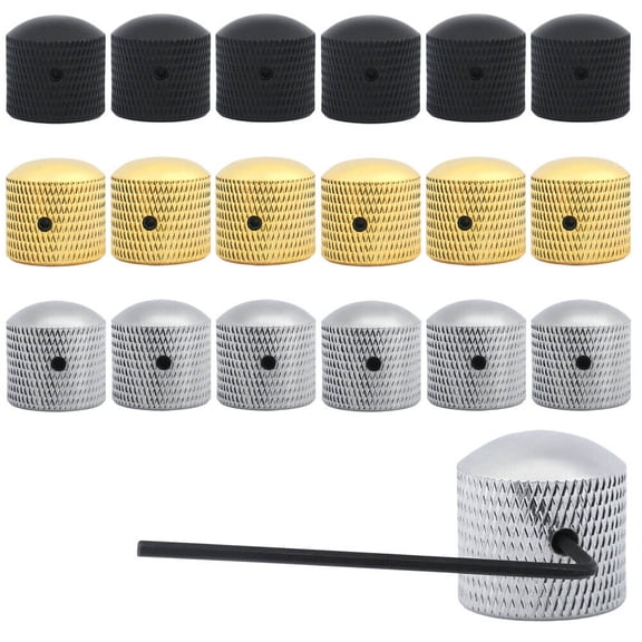 10pcs Guitar Knobs Metal Dome Volume Tone Control Knobs for Electric Guitar Bass