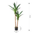thumbnail image 3 of Artificial Plants, 4 Ft Dracaena Tree Faux Plants Indoor Outdoor Decor Fake Tree in Pot Slik Plants for Home Decor Office Living Room Porch Patio Perfect Housewarming Gift, 3 of 7