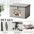 thumbnail image 6 of CuiLiyq Lockable Private Storage Bag with Zipper Cover, Storage Box with Cute Dog Pattern for Storing Toys and Clothing, for Women and Men Clothes Container, 17.7" x 11.8" x 11.8", Gray, 6 of 6