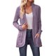 thumbnail image 1 of Cárdigan para Mujer, Suéter de Larga con Abertura Frontal y Bolsillos para Otoño e Invierno. Púrpura Lavanda S, 1 of 8