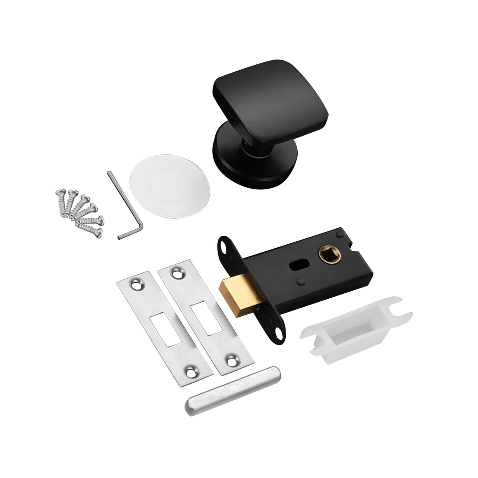 YWMJZEU Invisible Door Lock Zinc Alloy Hidden Inside Lock Keyless Interior Door Knob for black