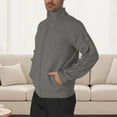 thumbnail image 2 of RYDCOT Mens Zip up Sweatshirt Casual Fashion Slim Fit Jacket with Pockets Stand Collar Jacket Gray, 2 of 6