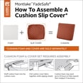 thumbnail image 3 of Classic Accessories Montlake FadeSafe Water-Resistant Patio Bench/Settee Quilted Cushion Cover, 42 x 18 x 3 inch, Spice, 3 of 11