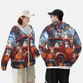 thumbnail image 4 of KLL Halloween Animaux Citrouilles Imprimé Hommes Femmes UPF 50+ Protection Solaire Veste à Capuche Manches Longues Pêche Randonnée Performance Chemise-Grand, 4 of 7
