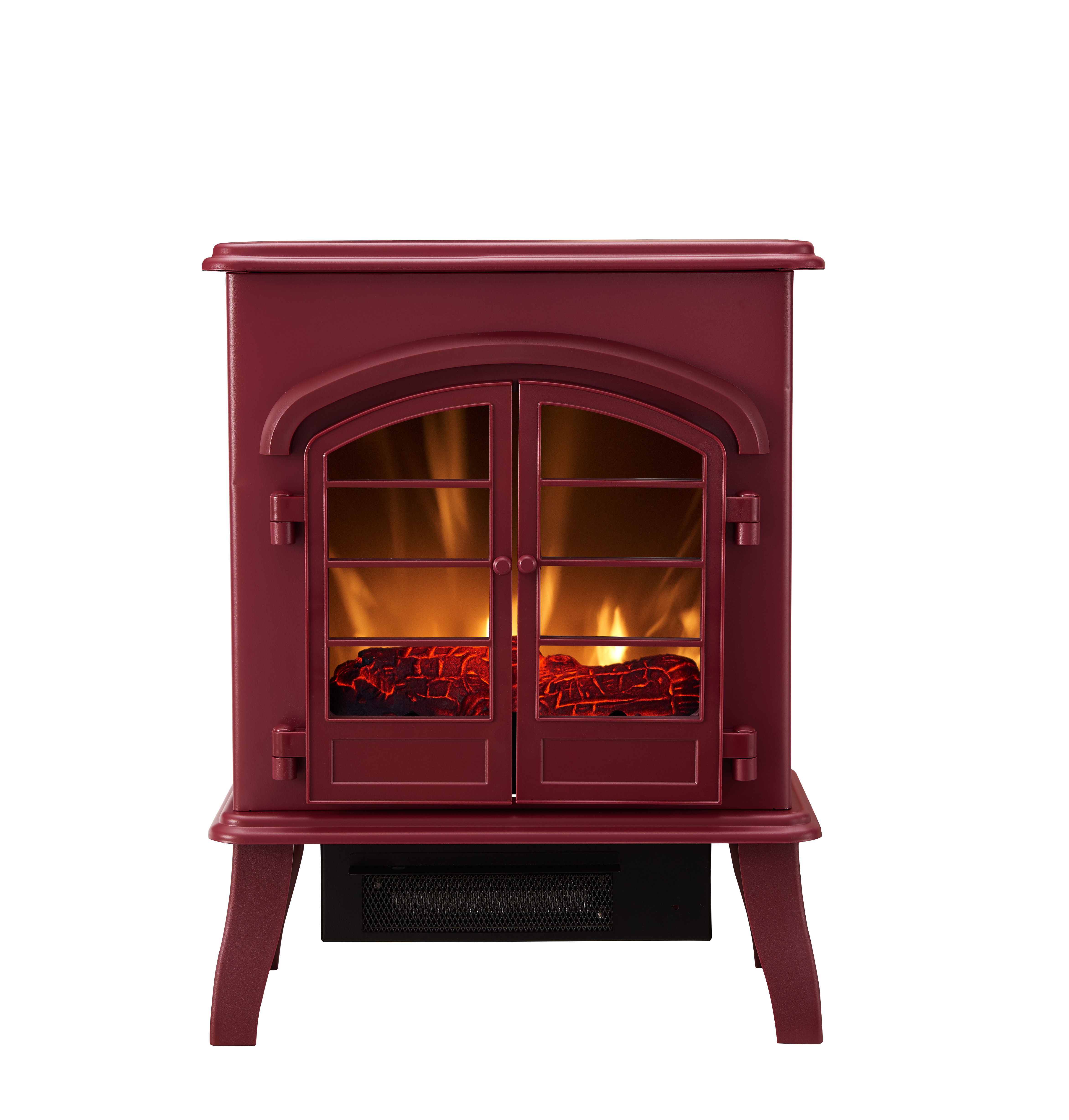 Bold Flame Electric Space Heater, Glossy Red - image 3 of 7