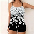 thumbnail image 4 of Xdegoge Tankini Swimsuits for Women Tummy Control Full Coverage High Waist Modest Tankinis Bathing Suit Adjustable Strap Tops Floral Print Swim Suits with Shorts, 4 of 7