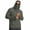 Army Green, variant on Sun Protection Hoodie for Men Long Sleeve Pullover Top with Built In Face Cover UPF 50 Lightweight Breathable Shirts for Fishing