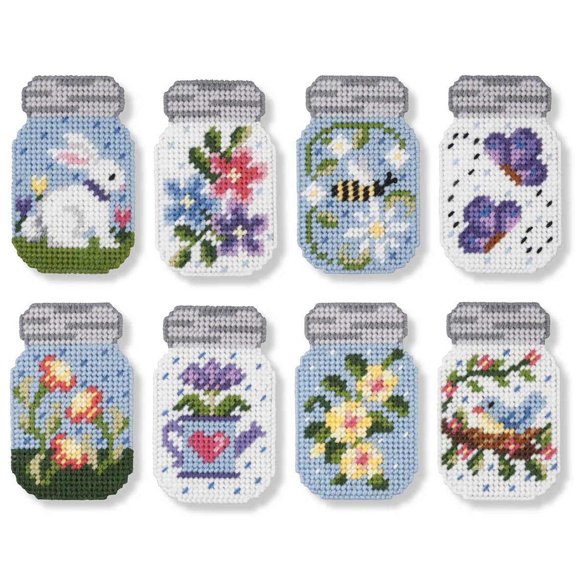 Herrschners® Fauna & Floral Mason Jars Ornaments Plastic Canvas Kit
