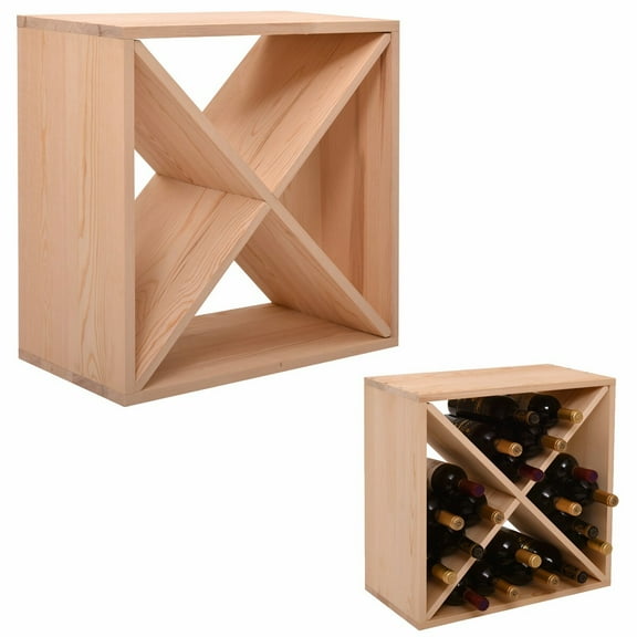 YEXJ Modular Wine Rack Stackable Wine Storage 24 Bottle for Cube Bar Cellar Kitchen