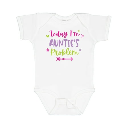 

Inktastic Child Funny Today Im Aunties Problem Gift Baby Girl Bodysuit