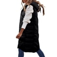 thumbnail image 2 of JURANMO Women's Sleeveless Quilted Winter Warm Hooded Puffer Vest,Womens 2024 Trendy Lightweight Down Hoodies Coats Casual Loose Solid Color Full Zipper Up Comfortable Vest with Pockets, 2 of 6