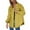Yellow, variant on Womens Jackets Fall Jacket Women's Fashion Denim Long Sleeve Button Down Jacket Pure Color Mid Length European & Style