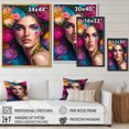 thumbnail image 4 of Designart Floral Sensual Woman Portrait V Floating Frame Wall Art, 4 of 5