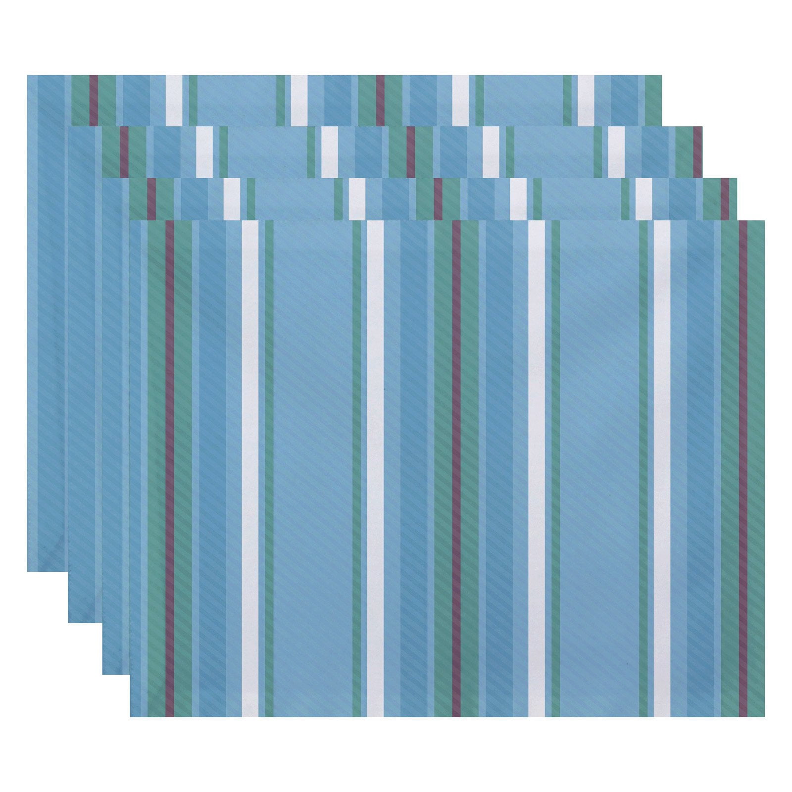 Simply Daisy 18" x 14" Multi-Stripe Stripe Print Placemat, Set of 4