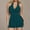 Green, variant on Karight Women's Dress Sexy V-Neck Adjustable Spaghetti Strap Waist Tie Sleeveless Layer Ruffle Hem A Line Mini Dress