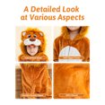 thumbnail image 5 of HAHASHOW Unisex Infant Toddler Animal Flannel Hooded Romper Jumpsuit, Fall Winter Warm Soft One-Piece Onesie, Machine Washable, 0-3T, 5 of 7