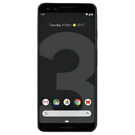 Google Pixel 3 - 4G smartphone - RAM 4 GB / Internal Memory 64 GB - OLED display - 5.5" - 2160 x 1080 pixels - rear camera 12.2 MP - 2x front cameras 8 MP, 8 MP - just black