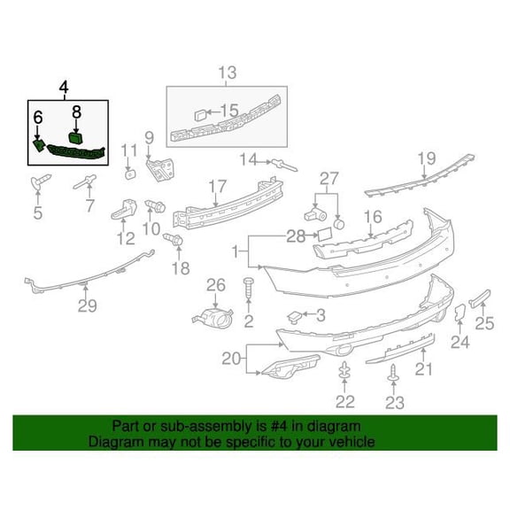 GM 20907398 Bracket Asm-Rr Bpr Fascia Si