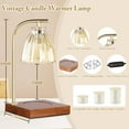 thumbnail image 7 of Candle warmer lamp as a Present with Timer & Dimmer,Electric Candle Melter Top Melting, Crystal Glass Candle Heater Lamp for Scented Wax with 2 Bulbs (Black), 7 of 7