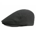 thumbnail image 1 of Sombreros para hombre, gorra ligera, de punto liso, con parte delantera plana y estilo británico antiguo, boina de algodón para hombre., 1 of 3