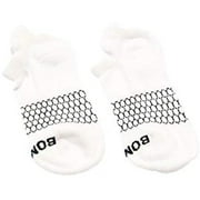 Bombas Women's Original's White Ankle Socks,Size Large