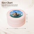 thumbnail image 2 of Yiaed Two Brave Cats Are Floating On The Sea Iceberg Print Travel Jewelry Case Bridesmaid Gift Boxes Jewelry Travel Organizer Small Round Jewelry Box Mini Storage-Pink, 2 of 7