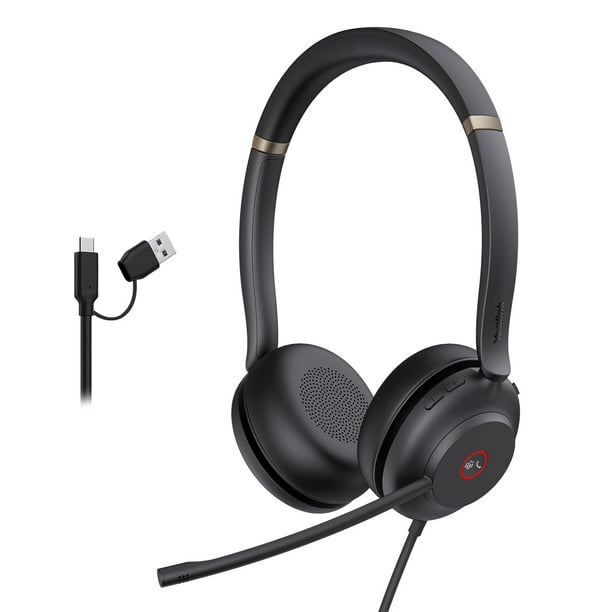 Auriculares USB Yealink UH37 con micrófono con cancelación de ruido