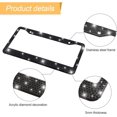 thumbnail image 3 of Bling Car License Plate Frame, Handcrafted Stainless Steel, Sparkly, Durable, Universal Fit, Car Accessories for Girls, Women, 3 of 7