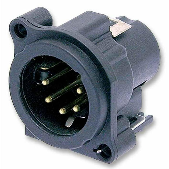 NEUTRIK - XLR Plug, 5 Pole, PCB, Switched