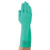 Alphatec Solvex Nitrile Gloves, Gauntlet Cuff, Cotton Flock Lined, Size 11, Green, 15 Mil | 1 Dozen of 12 Pair