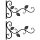 thumbnail image 1 of 2 piezas de soportes de pared de jardín de hierro forjado, soportes de cestas colgantes, ganchos para plantas, ganchos de soportes para colgar en la pared, para cestas de plantas, macetas, linternas, 1 of 5