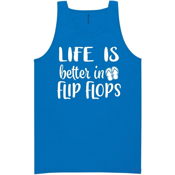 Life Is Better In Flip Flops Neon Tank Top