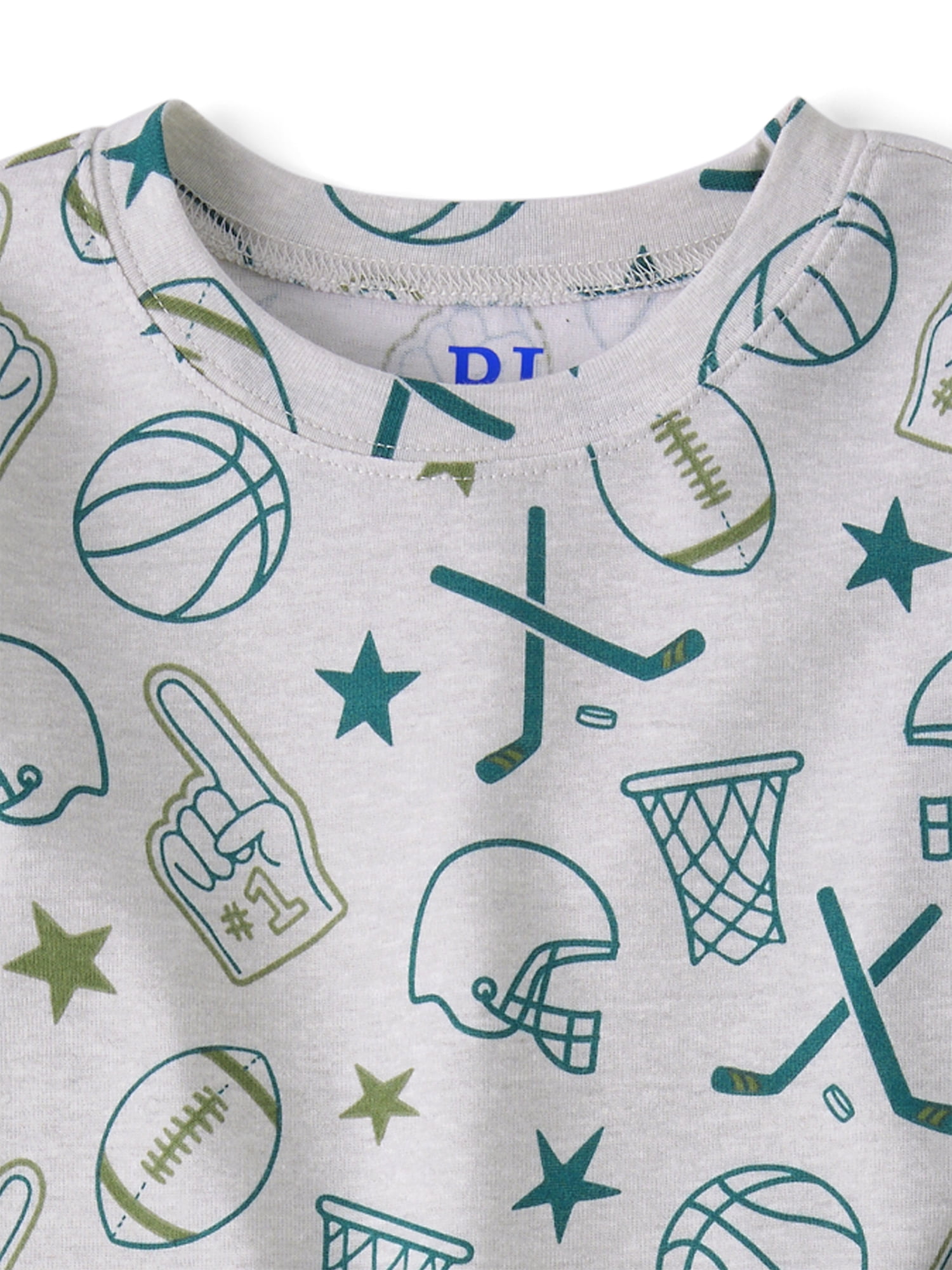 The Children's Place Boys Short Sleeve Snug Fit Sports Print Cotton Pajamas, Sizes 4-16
