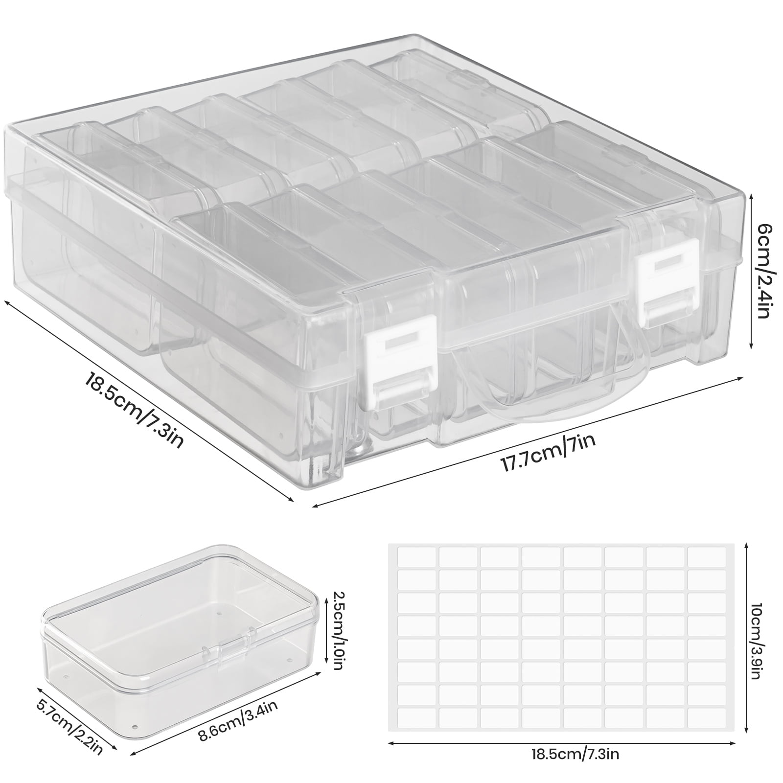 12 Slots Bead Storage Box, Bead Organizer Box, Diamond Paintings Accessory  Storage Containers for Craft Seed Jewelry Beads Rings Charms Glitter Rhinestones (1 Pack)