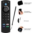 thumbnail image 3 of Funda protectora Yjmei para control remoto por voz de Alexa (3.ª generación, lanzamiento de 2021), carcasa de silicona a prueba de golpes, con cuerda antipérdida (negro), 3 of 4