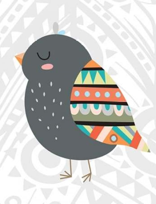 Tribal Bird Canvas Art - Tamara Robinson(22X28)