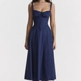 thumbnail image 5 of Fashion Print Bustier Sundress Drawstring Lace Sleeveless Dress For Women, 5 of 5