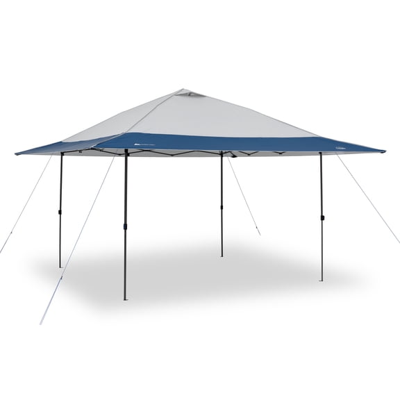 Ozark Trail 14' x 14' Instant Lighted Canopy for Camping - Blue, Gray