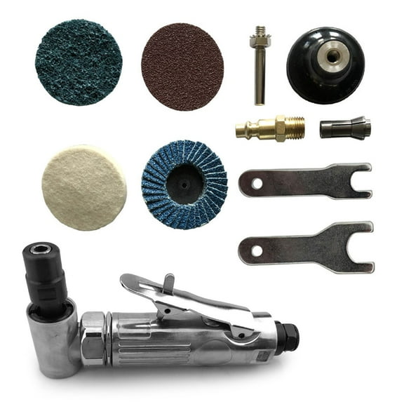 Professional Air Angled Grinding Machine with Multiple Collets and Sanding Attachments