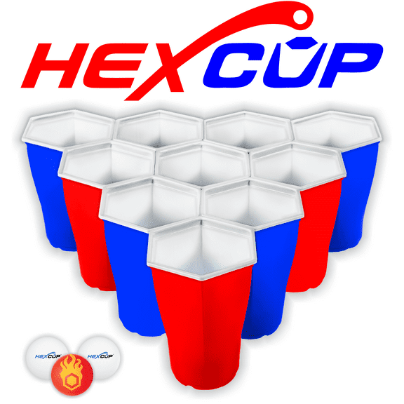 HEXCUP Reusable PartyPong Cups & Balls