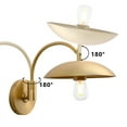 thumbnail image 4 of Pathson Industrial Wall Sconce, Gooseneck Swing Arm Antique Metal Shade Lighting Fixture for Bedroom Living Room, 4 of 17
