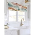 thumbnail image 3 of Valances for Windows Abstract Water Ripple Rod Pocket Cafe Window Treatments Valance Curtains for Kitchen Bathroom Laundry Basement Windows 60"x18", 3 of 9