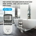 thumbnail image 4 of Mistaha Digital Timer Outlet Socket with Large Screen Display, Kitchen Appliance Timer Switch, Electronic Timer with NIMH Backup Battery - US Version, 4 of 6