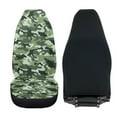 thumbnail image 4 of Uorisanigo Car Seat Cover for Cars SUV Trucks Universal Fit, 2-Pack Soft Comfy Vehicle Seat Protection Covers, Green Camouflage Auto Bucket Seats Covers, 4 of 7