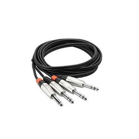 UPC: 0728736051355 | Hosa – HSS-010X2 – 10 ft Pro Stereo Interconnect Cable – Dual REAN 1/4 in TRS Male to Same