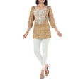 thumbnail image 4 of Stay stylish with the latest designer Indian Kurtis for Women in M to Plus size (Dark Mustard - i22s2 /X-Large), 4 of 6