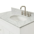 thumbnail image 3 of Ariel Hamlet 37 In. Right Offset Oval Sink Vanity With 0.75 In. Carrara White Countertop In White, 3 of 11